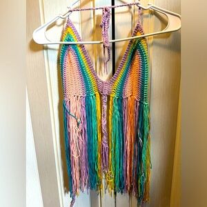 Multi-Colored Knitwear Top